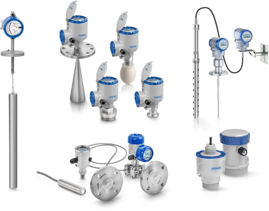Transmisores de nivel A collection of level transmitters from KROHNE