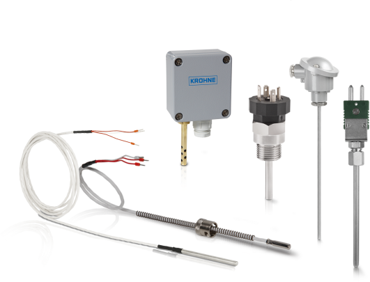 Датчики температуры A collection of temperature sensors from KROHNE