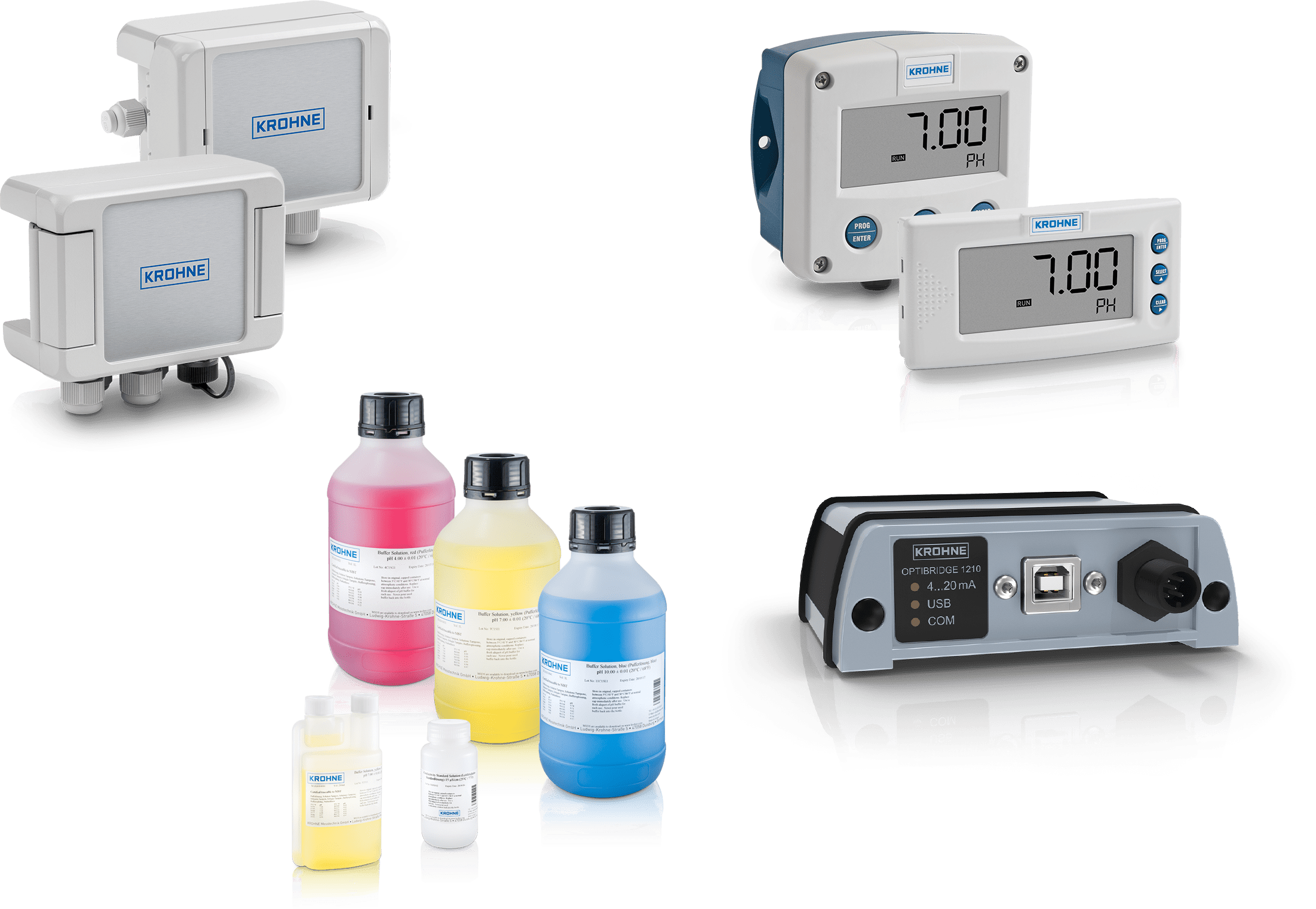 Accesorios analíticos A collection of analytical accessories from KROHNE