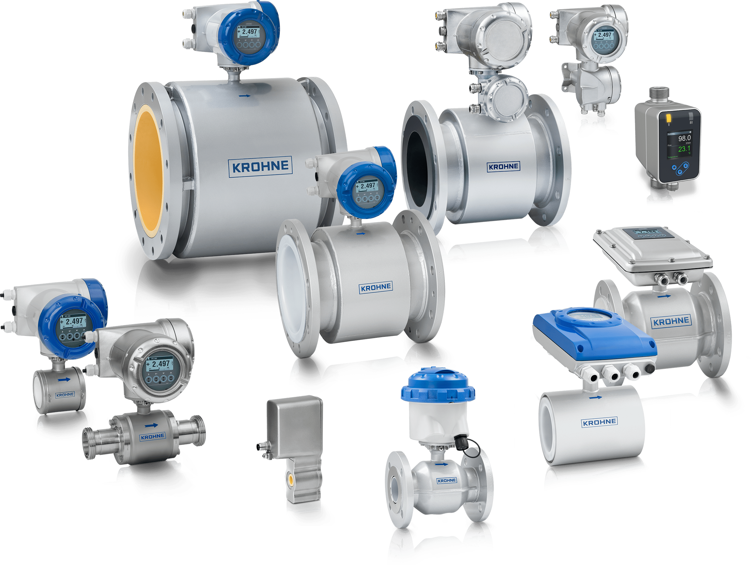 Electromagnetic flowmeters A collection of electromagnetic flowmeters from KROHNE