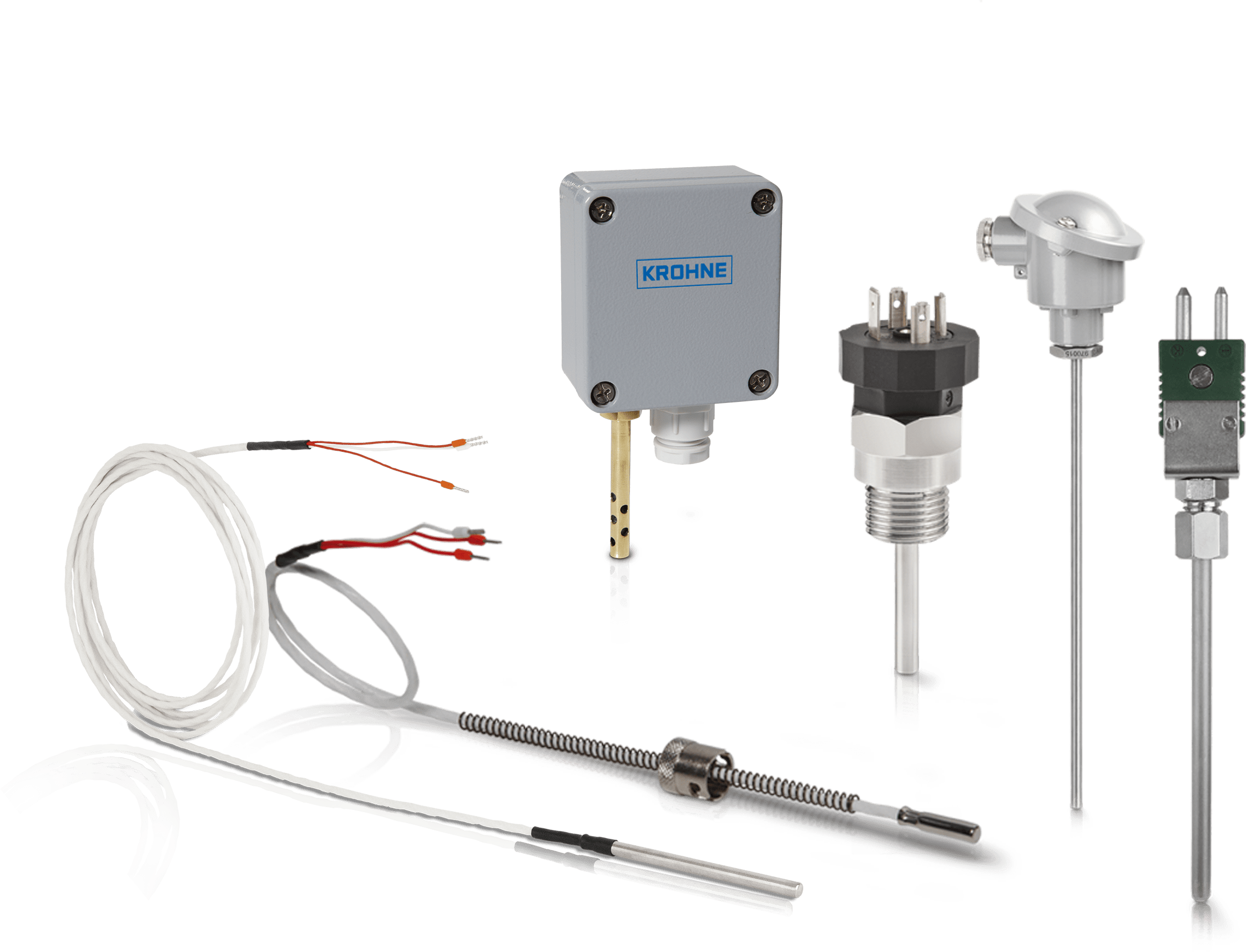 Sensores de temperatura A collection of temperature sensors from KROHNE