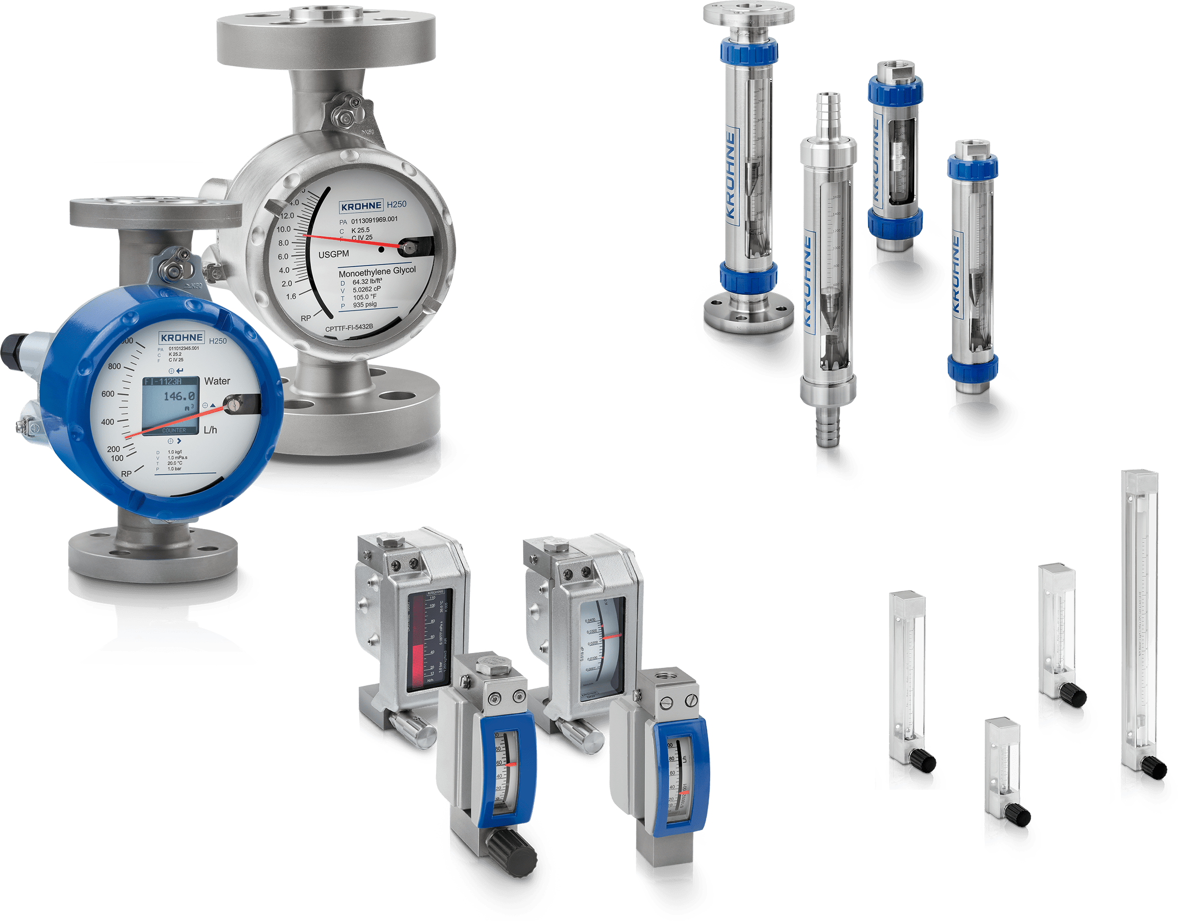 Variable area flowmeters A collection of variable area flowmeters from KROHNE