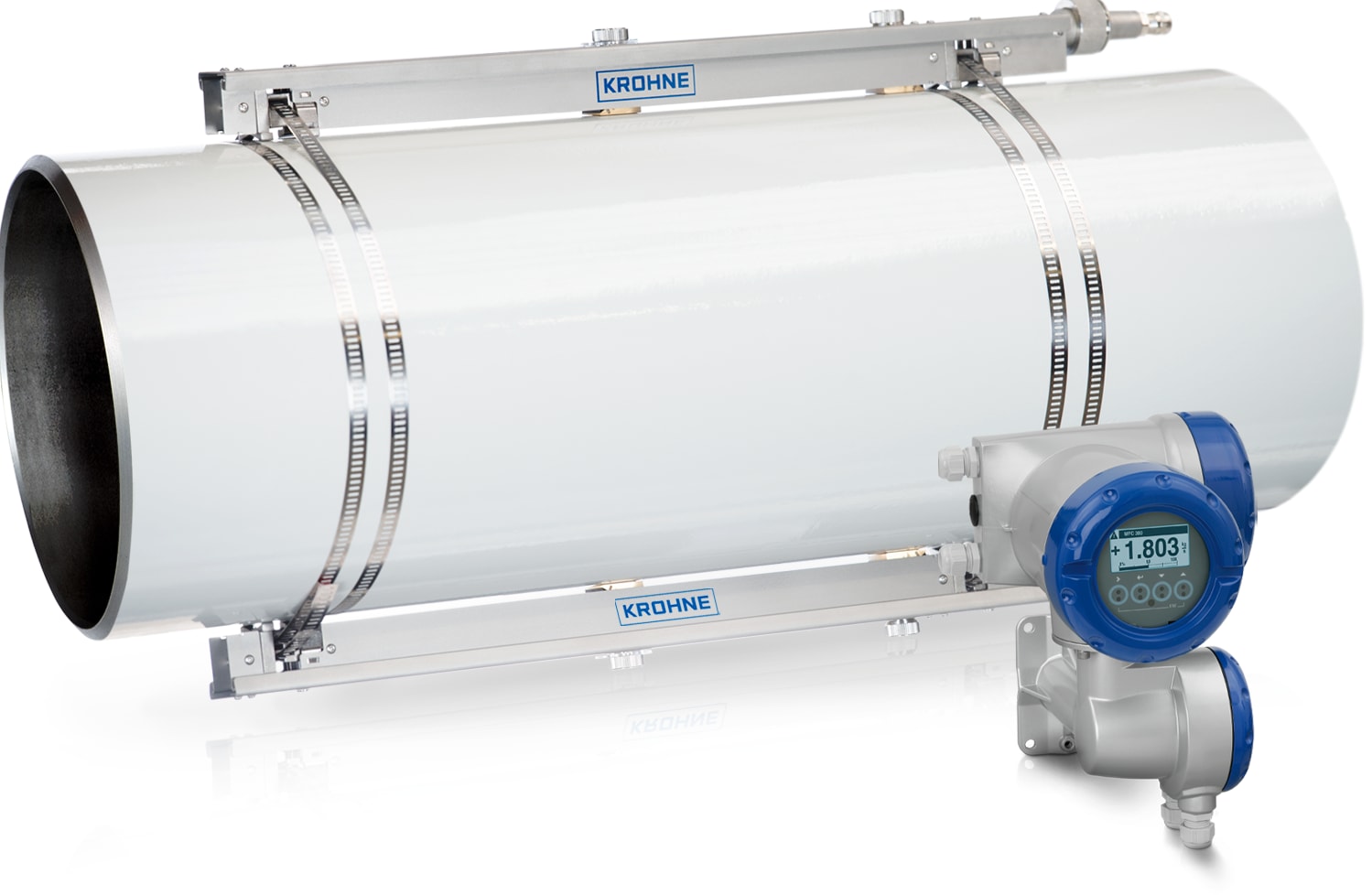 OPTISONIC 6300 F Ultrasonic clamp-on flowmeter OPTISONIC 6300 F – Version with field-mounted converter