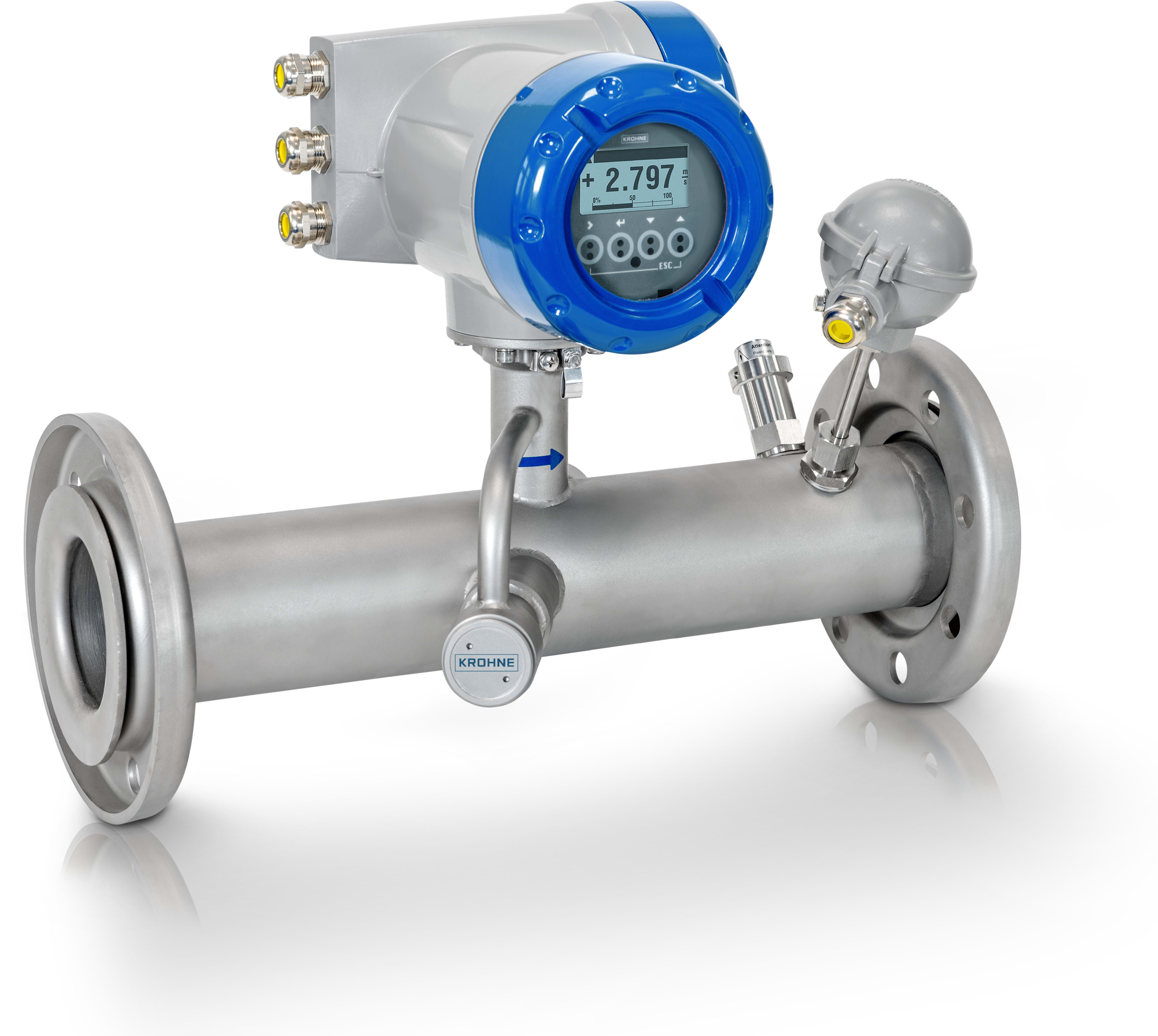 OPTISONIC 7300 Biogas with temperature and pressure sensor OPTISONIC 7300 C Biogas Ultrasonic flowmeter