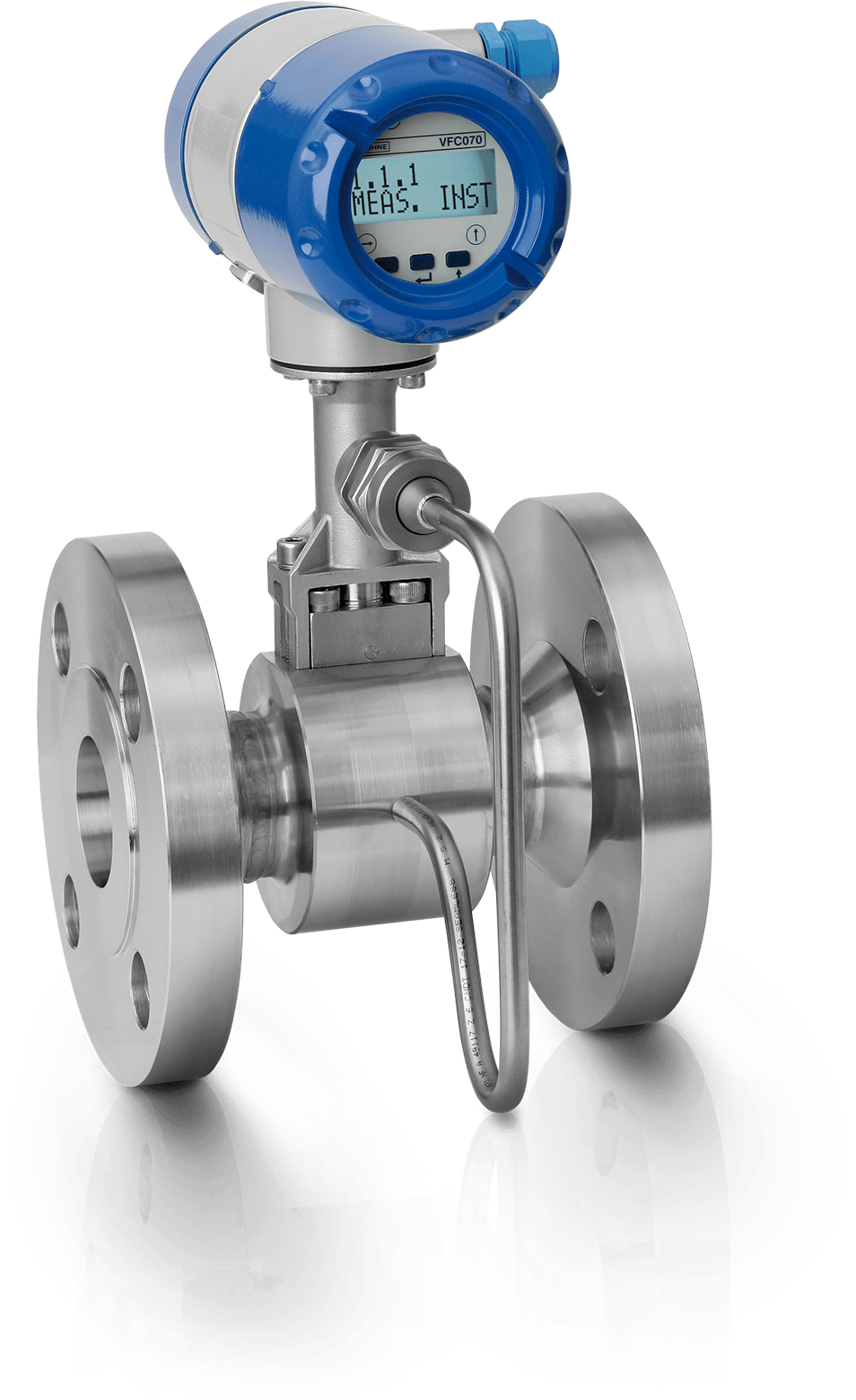 OPTISWIRL 4070 Vírový průtokoměr OPTISWIRL 4070 C — kompaktní provedení s integrovanou tlakovou / teplotní kompenzací a přírubami