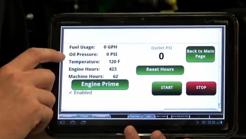 Display of pump control system