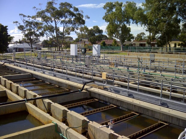 Sludge level monitor installed on sedimentation tank