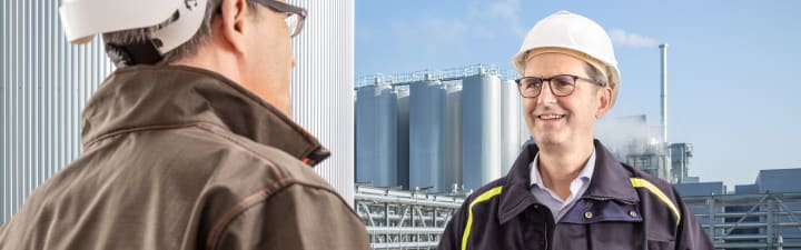 Industrial Engineer discussing production with tablet Industrial Engineer discussing production with tablet