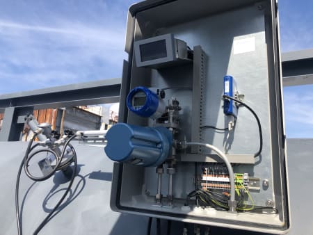 OPTIBAR FC 1000 used for air flow measurement in combination with averaging pitot tube flowmeter 
