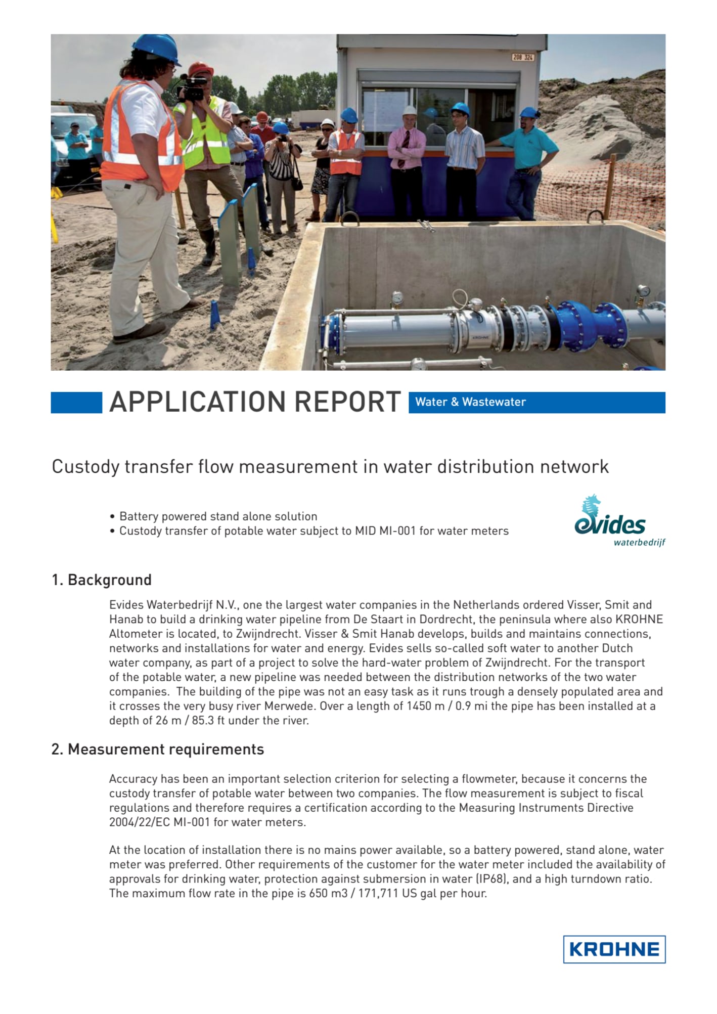 Custody transfer flow measurement of AdBlue ® from road tankers Krohne  Applications
