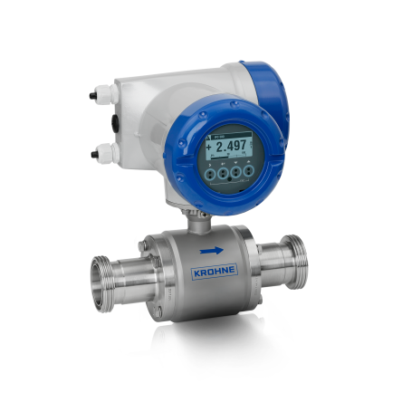 OPTIFLUX 6300 C Electromagnetic flowmeter – Compact version with aluminium housing and hygienic connection (DIN 11851)