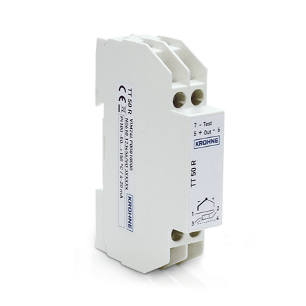 Rail-mounted temperature transmitter OPTITEMP TT 50 R – Standard version