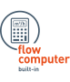 Icono/logotipo para computador de caudal integrado