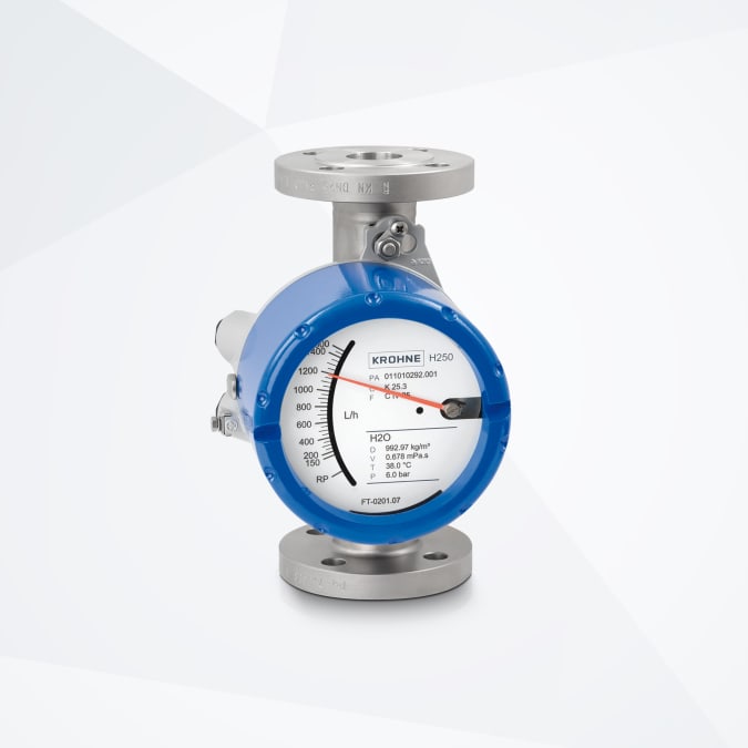 H250 M40 Değişken alanlı debimetre – Flanşlı standart versiyon