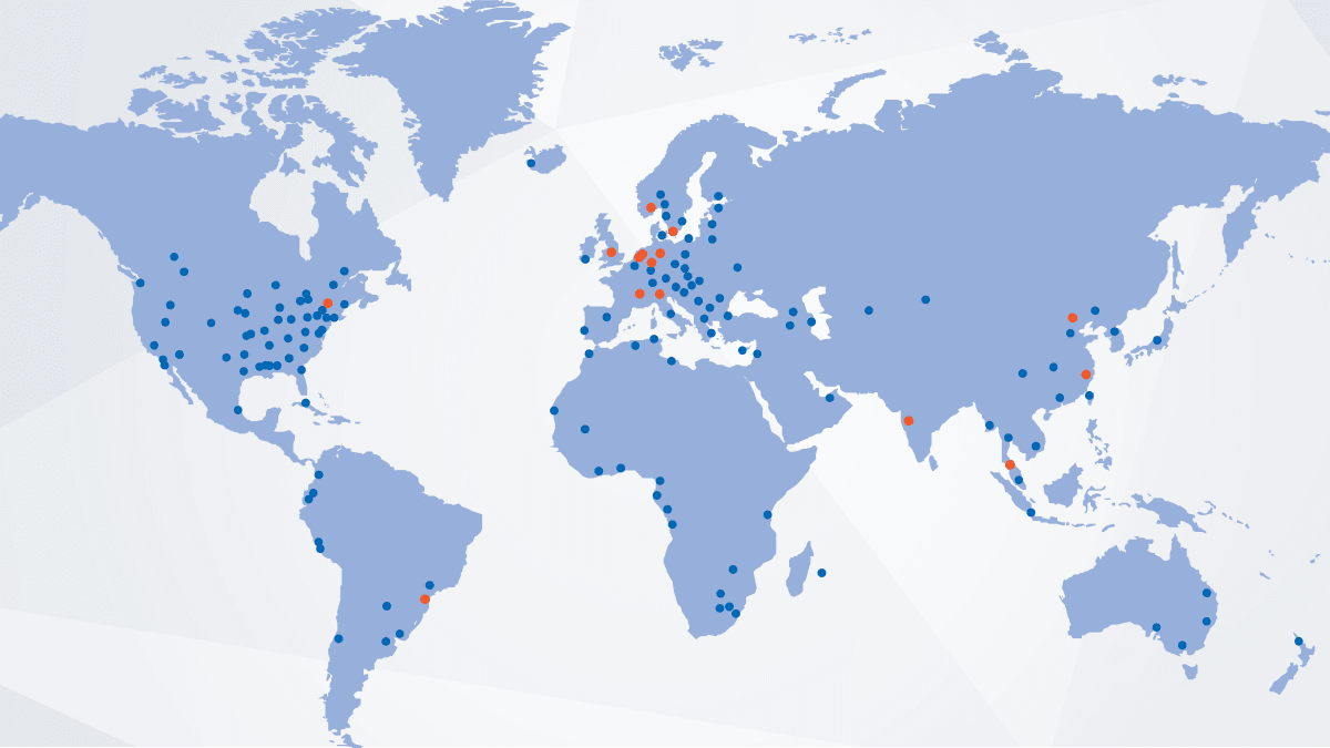 Global network KROHNE Luxembourg - Krohne World Map Showing All Subsidiaries Sales Companies