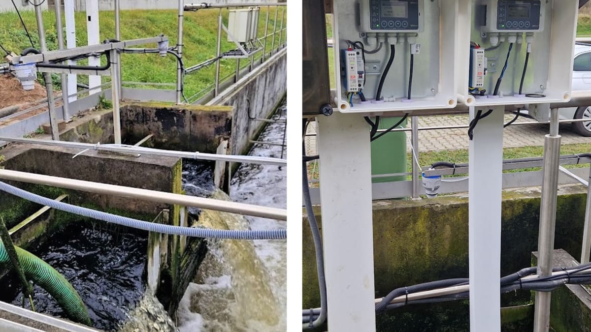 Open channel flow monitoring at the outlet of a wastewater treatment ...