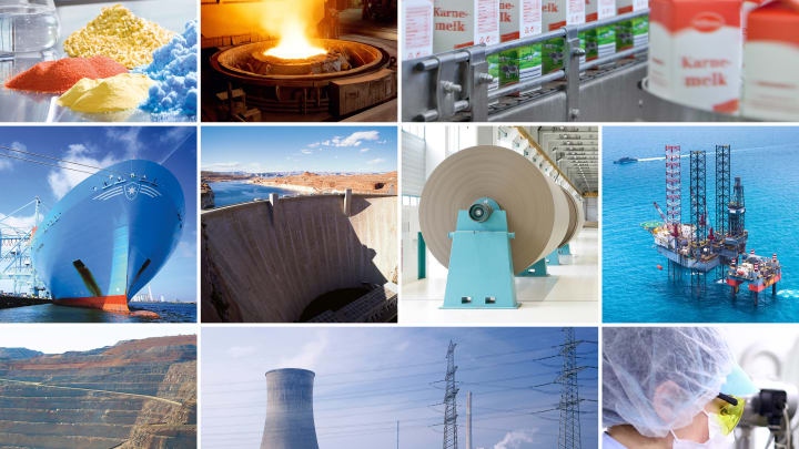 Different industries (4:3) Photo composing of different industries