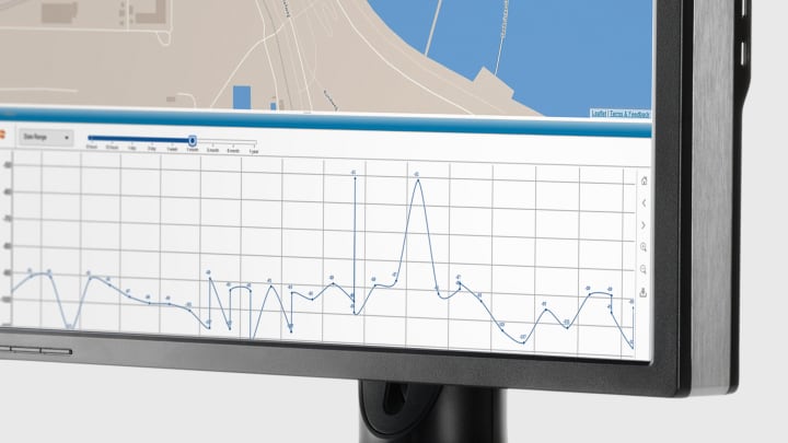 KROHNE Data Services on computer monitor close-up bottom-right KROHNE Data Services on computer monitor close-up bottom-right