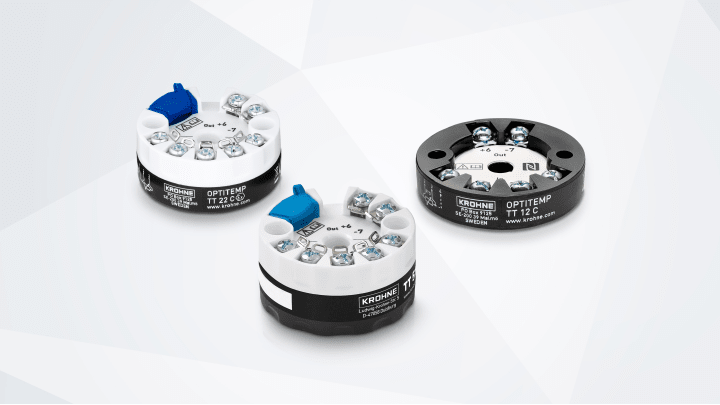 Head-mounted temperature transmitters A collection of head-mounted temperature transmitters from KROHNE
