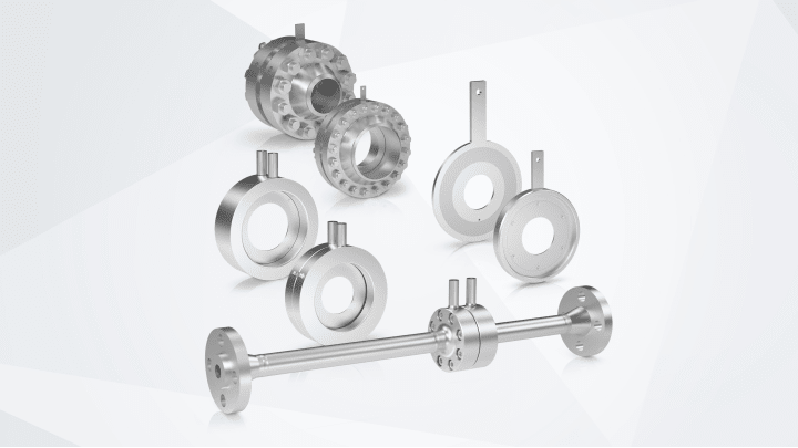 A collection of orifice plates from KROHNE