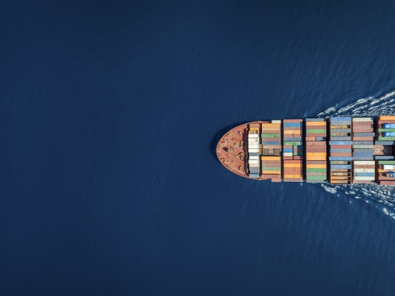 Cargo Ship Top View