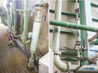 Flow and density measurement of lime slurry in flue gas cleaning