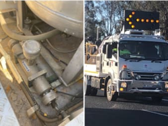Flow measurement of paint for road markings