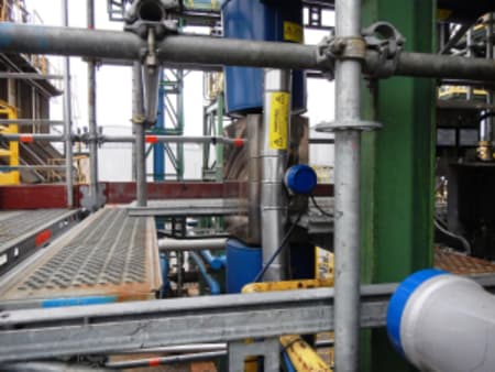 Flow measurement of slop reflux at a refinery