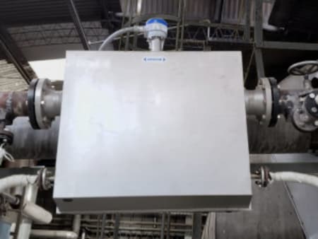 Mass flow measurement for asphalt reception