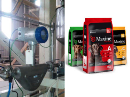 Mass flow measurement of pet food flavours and sebum