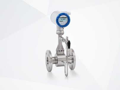 OPTISWIRL 4200 C Vortex flowmeter – Compact version with integrated pressure / temperature compensation, shut-off valve and flange