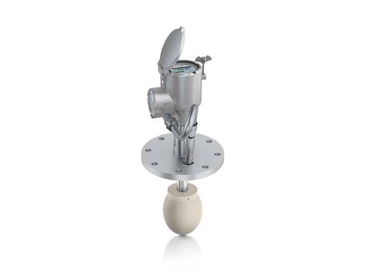 OPTIWAVE-M 7400 C with DN100 / 4" PP Drop antenna and flange OPTIWAVE-M 7400 C – 24 GHz radar (FMCW) level transmitter for marine applications