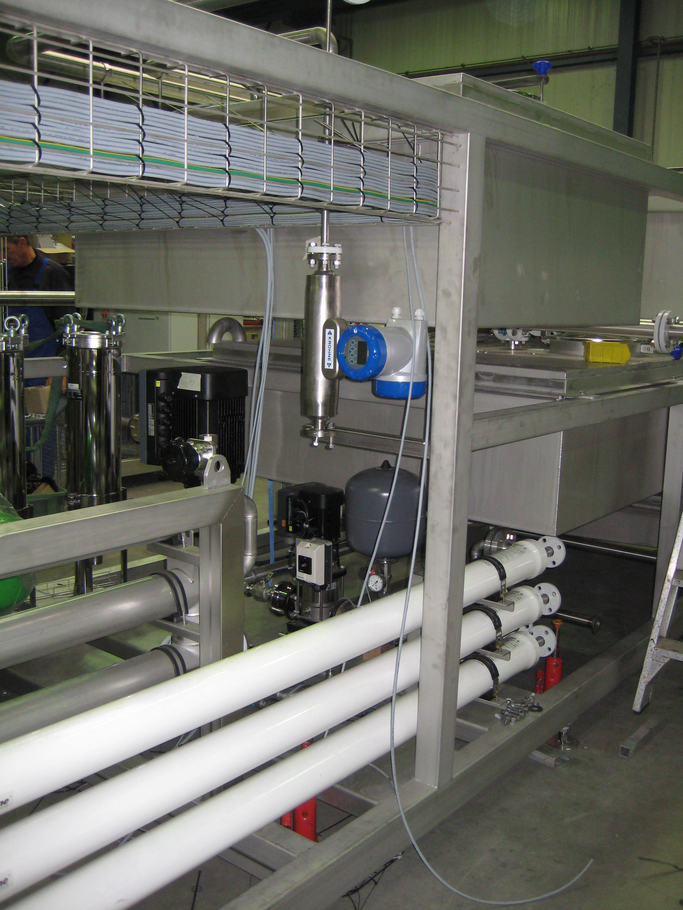 Installation of OPTIMASS 1100 C mass flowmeter