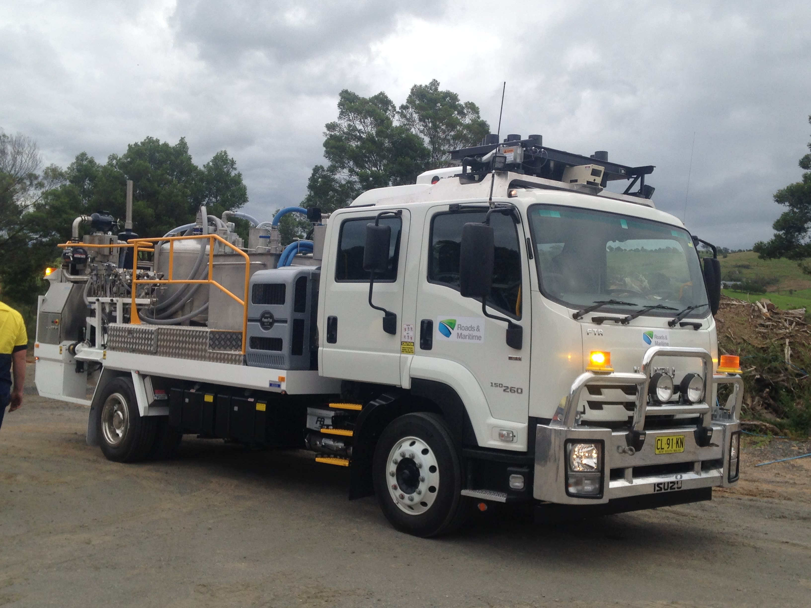 Line marking truck