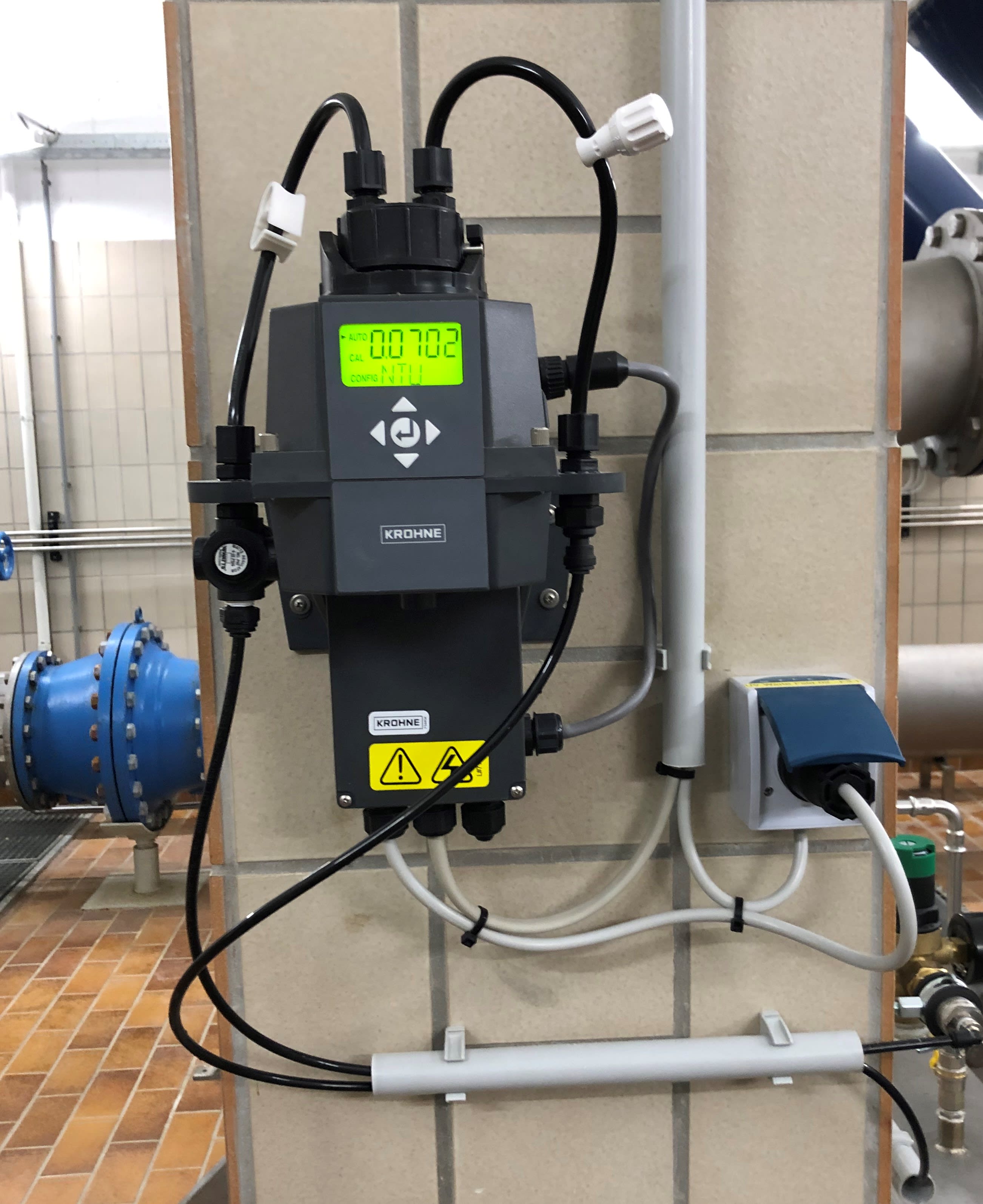 Online measurement of turbidity in a drinking water distribution