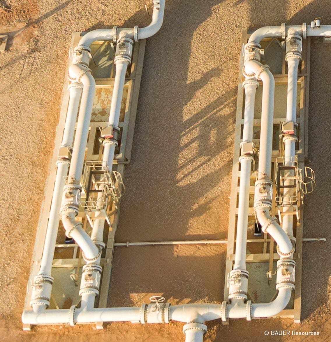 Two KROHNE water skids from above