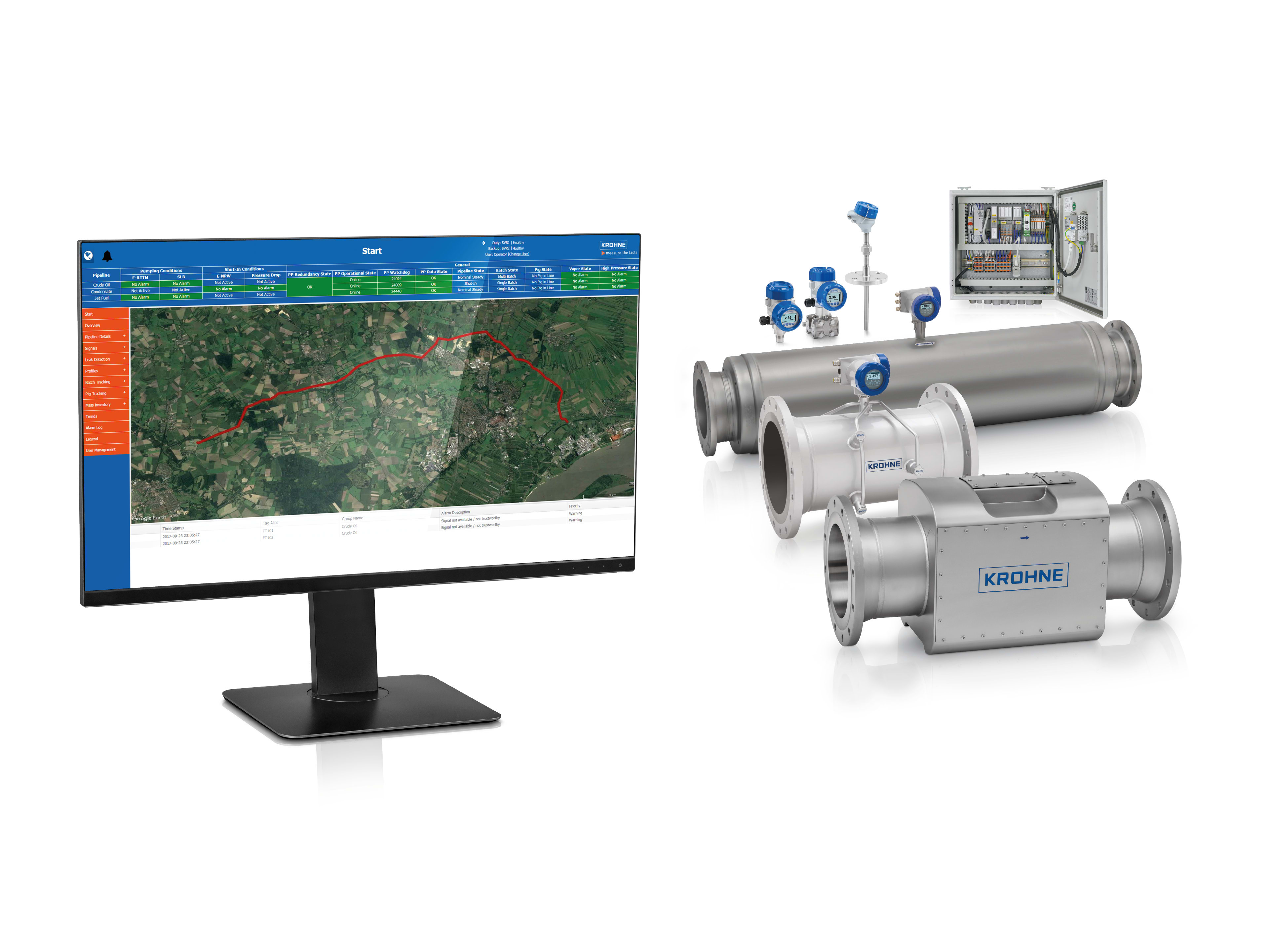 Umfassende Suite mit Modulen für das Pipeline-Management, einschließlich Instrumentierung und Serviceleistungen