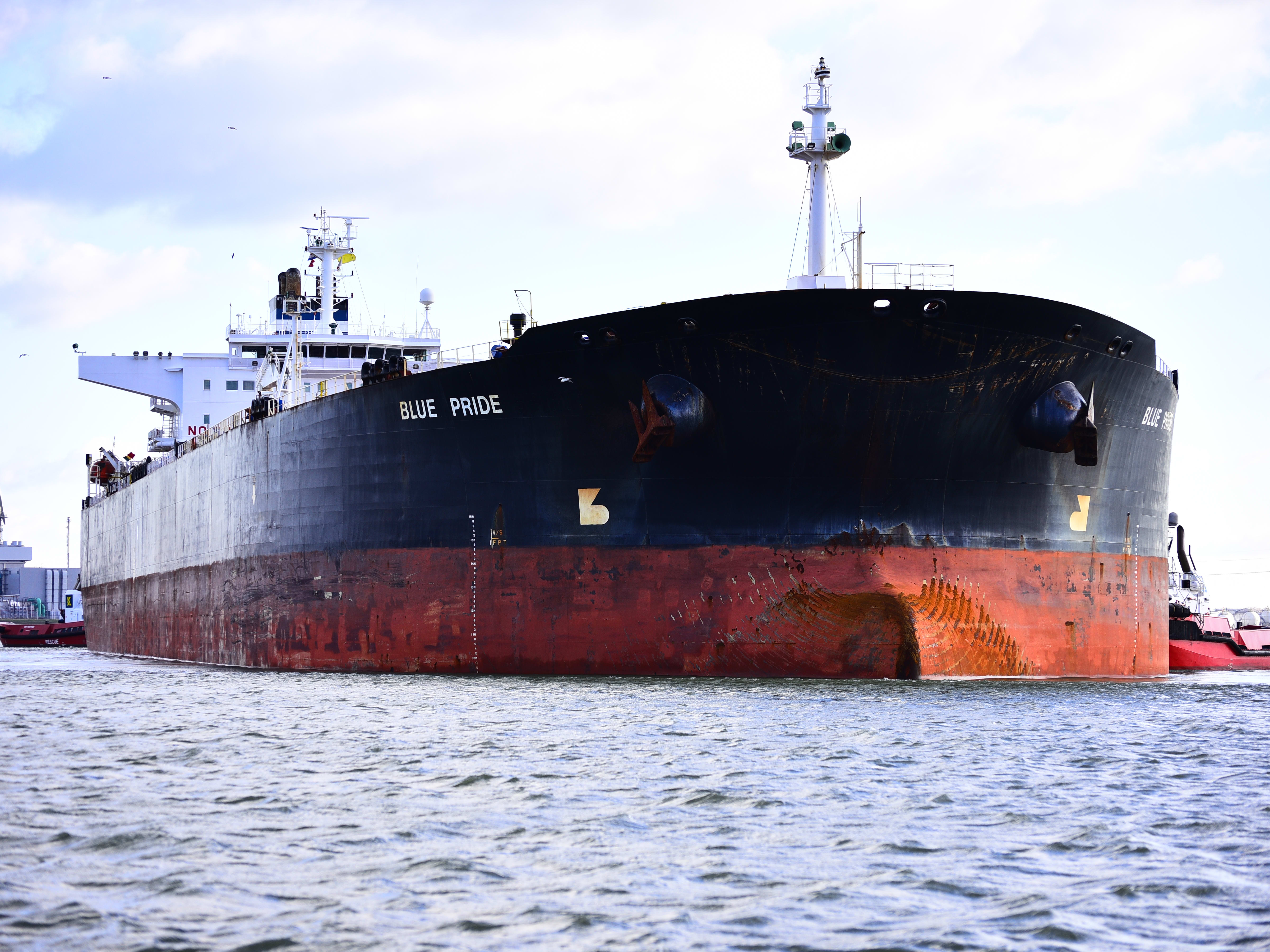Tankers in the marine industry Black and red tanker guided