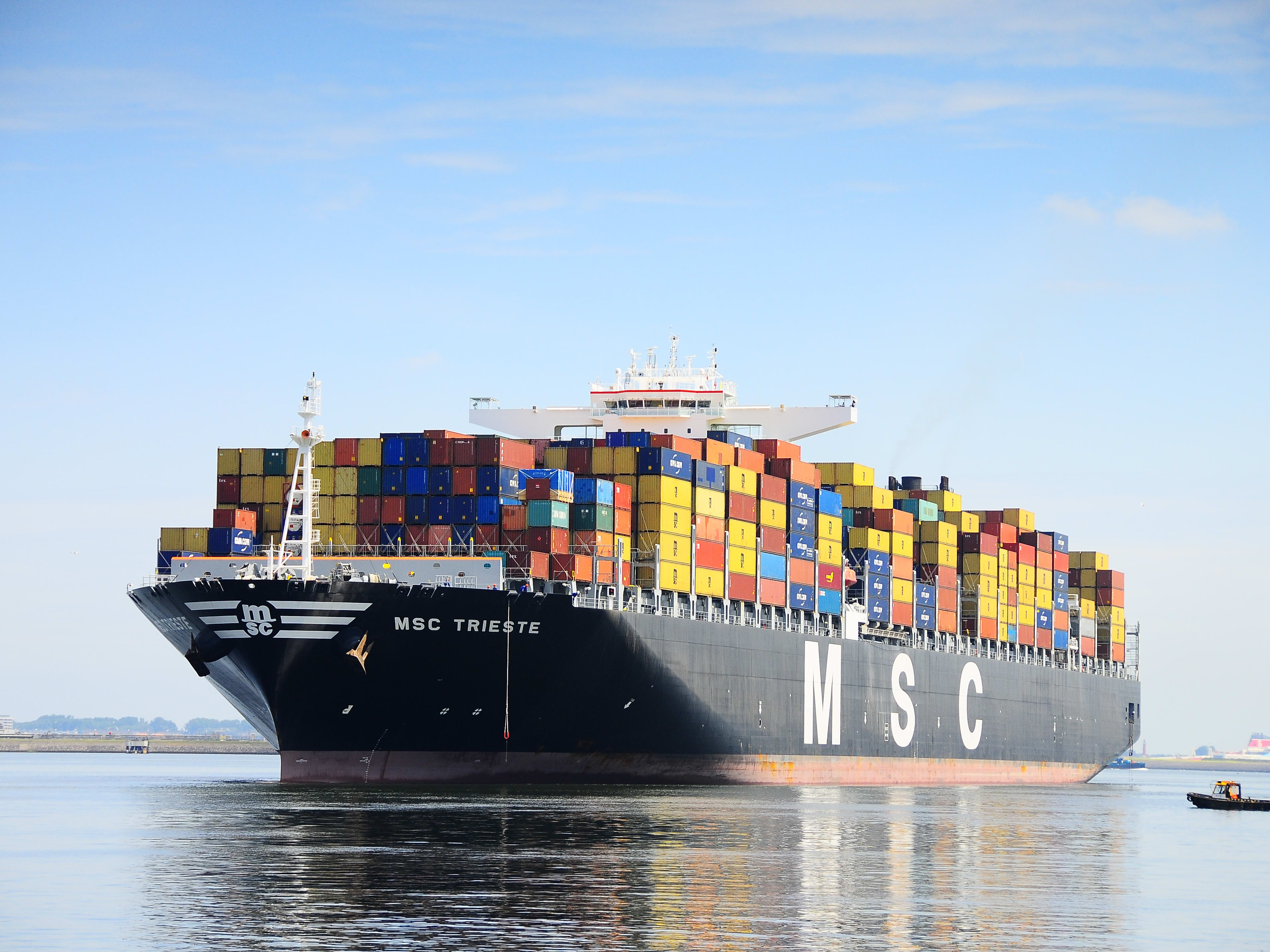 EcoMATE Fuel and emission monitoring for seagoing vessels Large container ship runs into the harbour