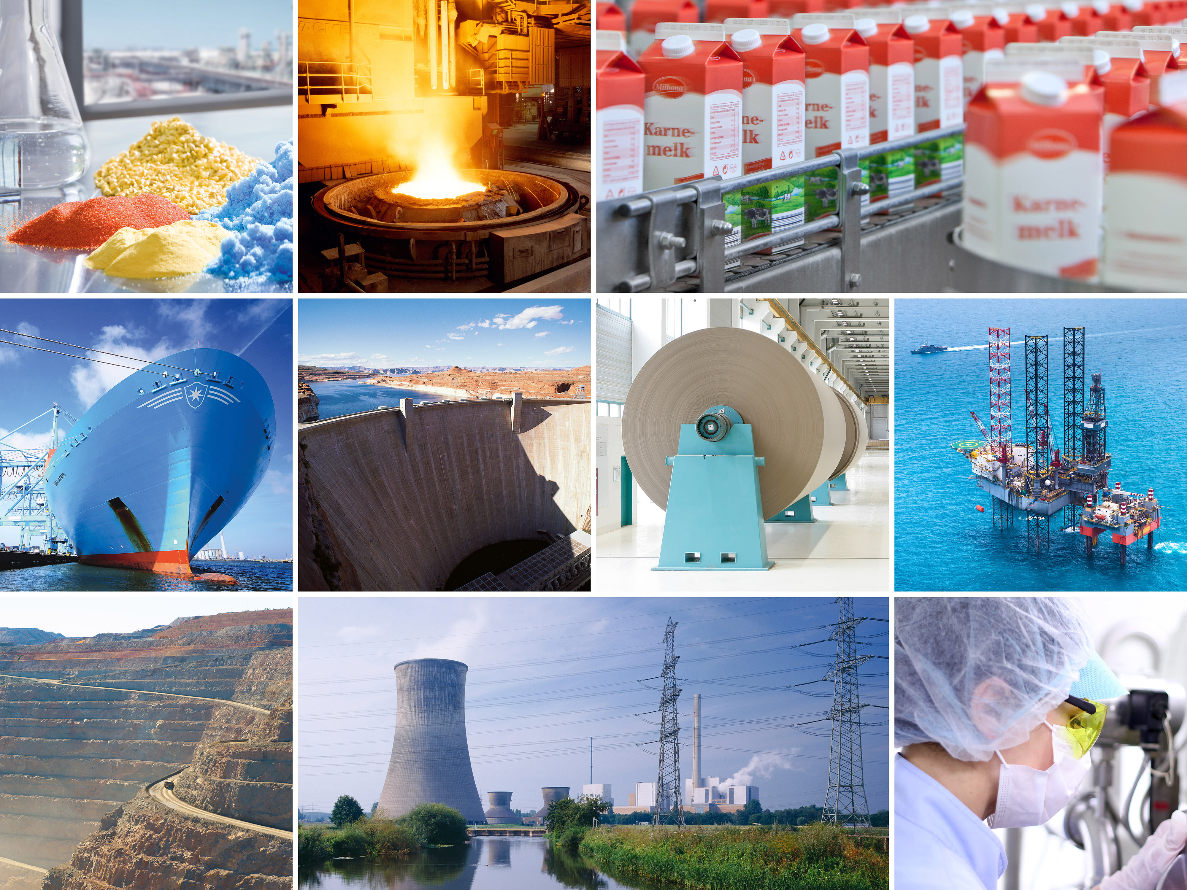 Industries Photo composing of different industries