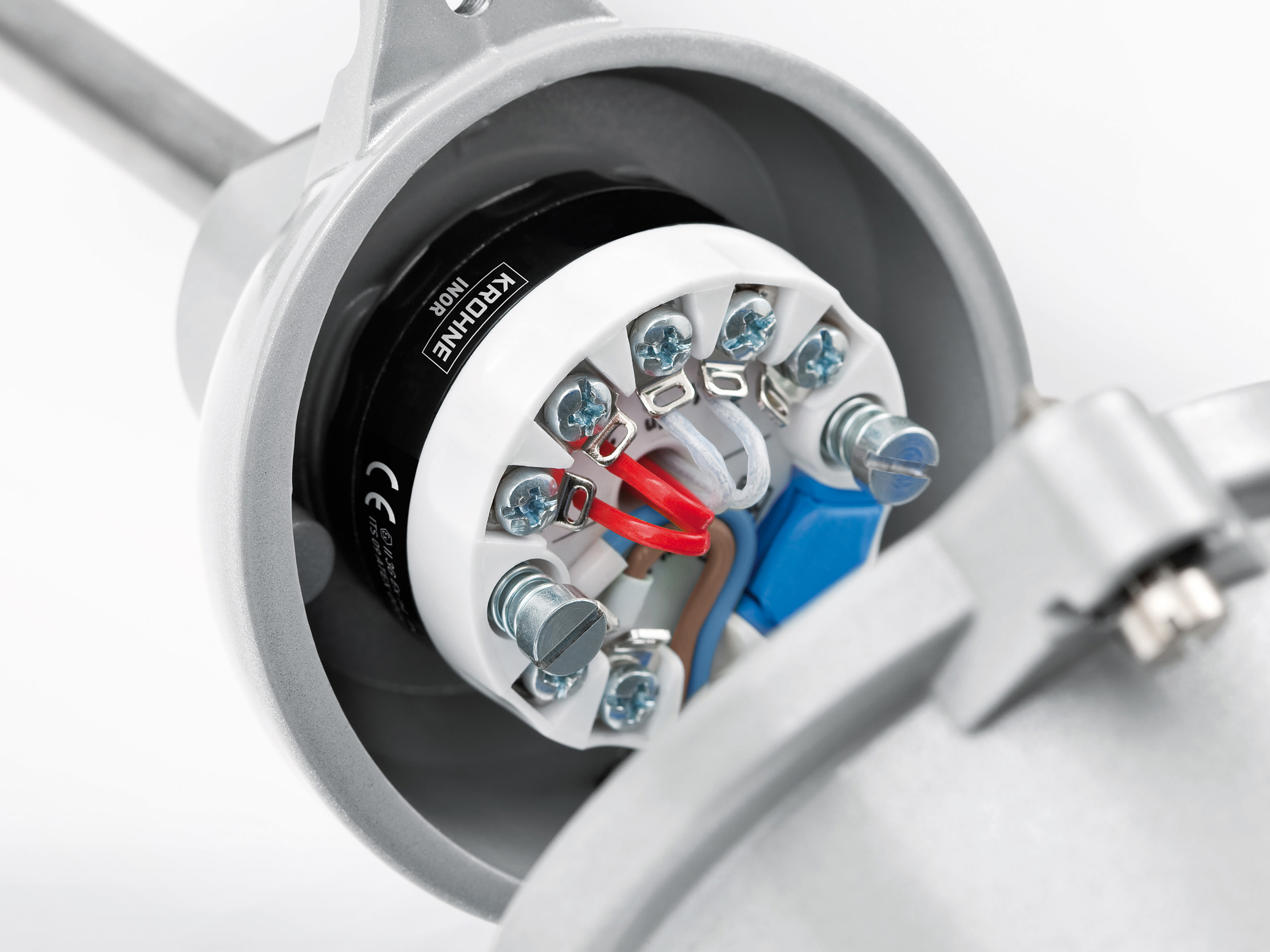 Medida de temperatura OPTITEMP head-mounted transmitter in temperature assembly
