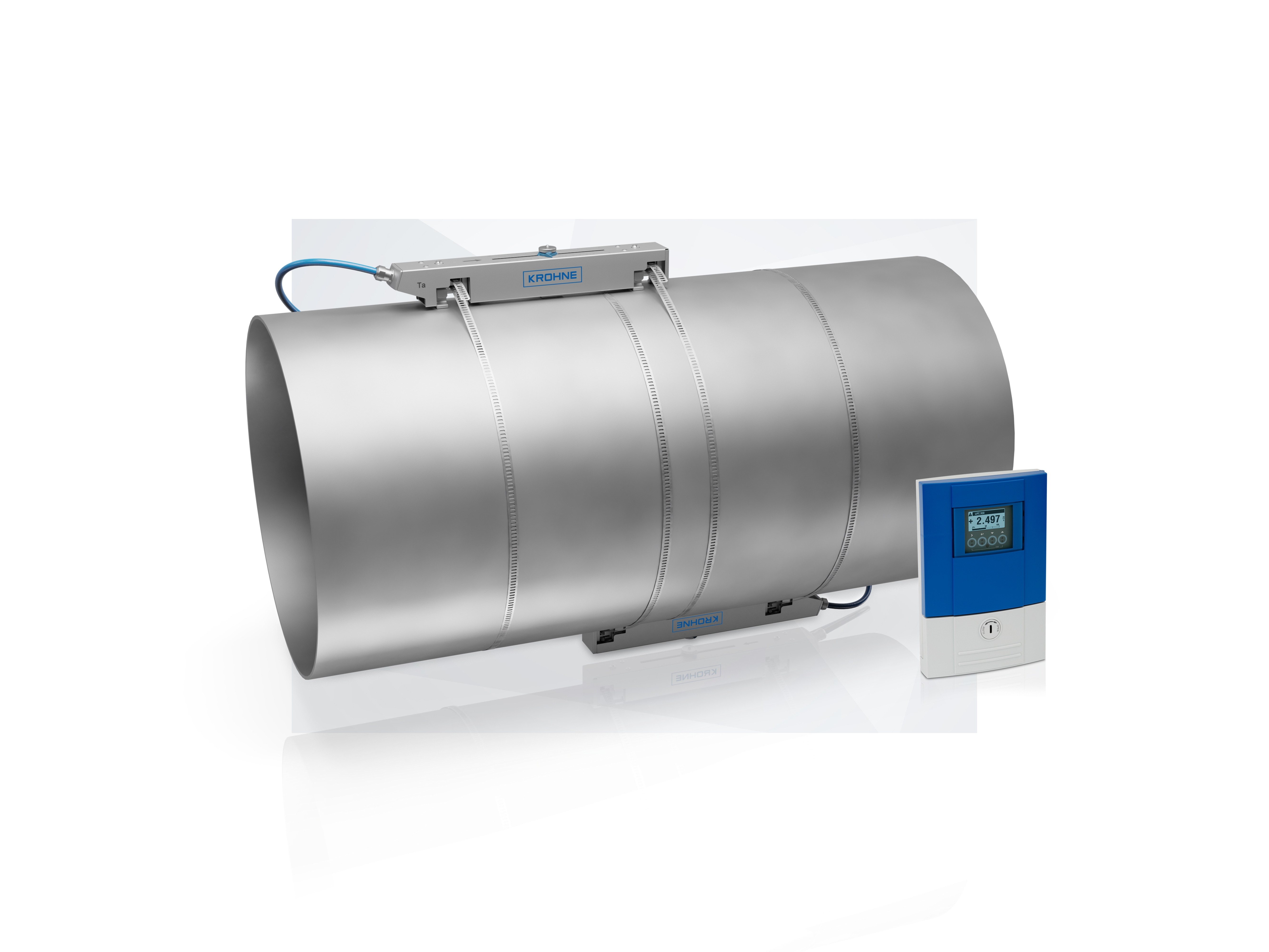 OPTISONIC 6300 W large sensor rail (z-mode) OPTISONIC 6300 - Version with large sensor rail and UFC 300 W signal converter