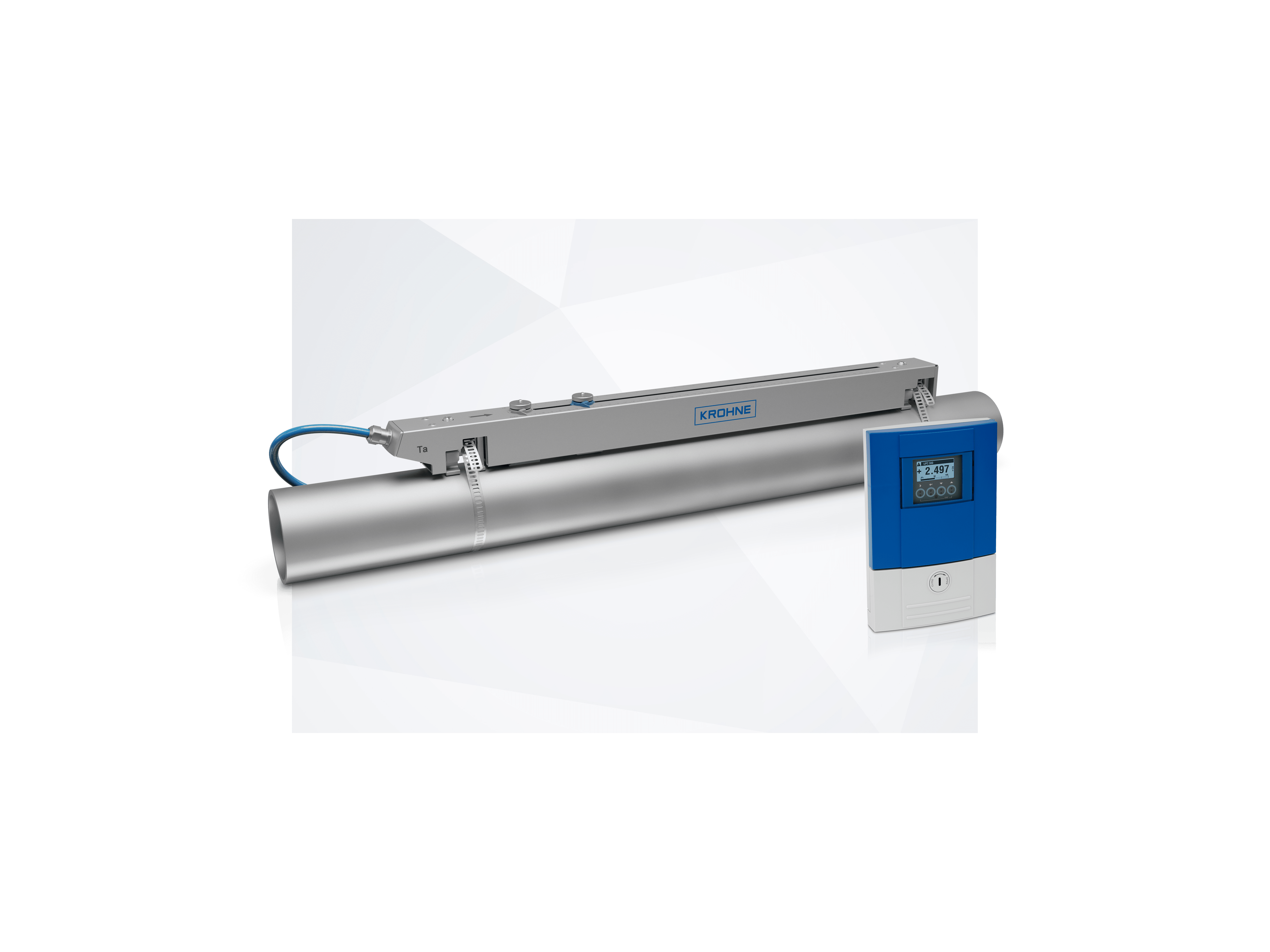 OPTISONIC 6300 W medium sensor rail (z-mode) OPTISONIC 6300 W - Version with medium sensor rail (z-mode) and UFC 300 W signal converter