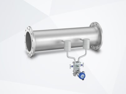 DP flowmeter with cone flow element, DP transmitter, condensate pots and manifold