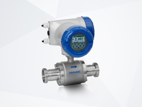 OPTIFLUX 6300 C Electromagnetic flowmeter – Versi ringkas dengan housing aluminium dan koneksi DIN 11851 yang higienis