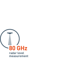 Icon/Logo for 80 GHz radar level measurement