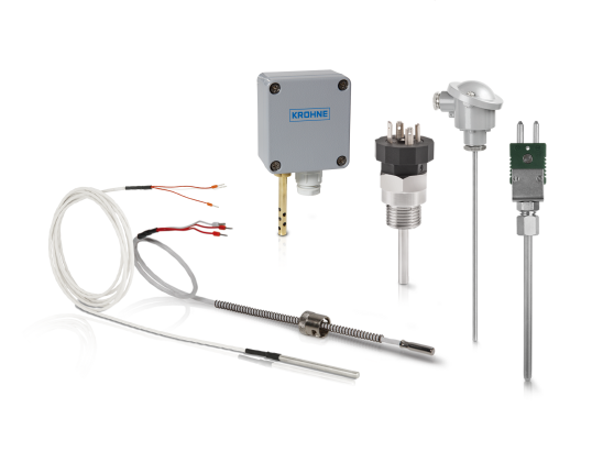 Датчики температуры A collection of temperature sensors from KROHNE