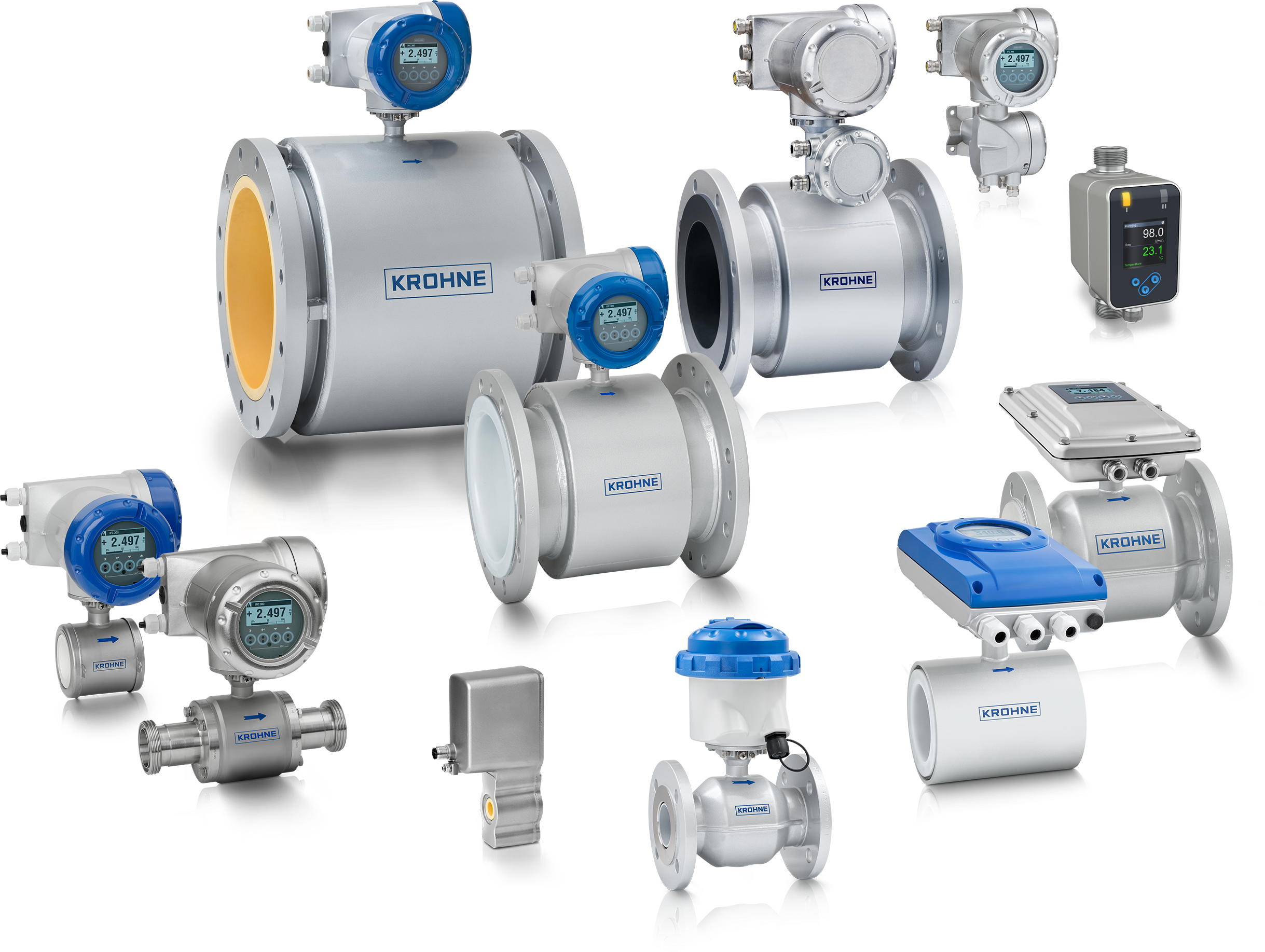 Electromagnetic flowmeters A collection of electromagnetic flowmeters from KROHNE