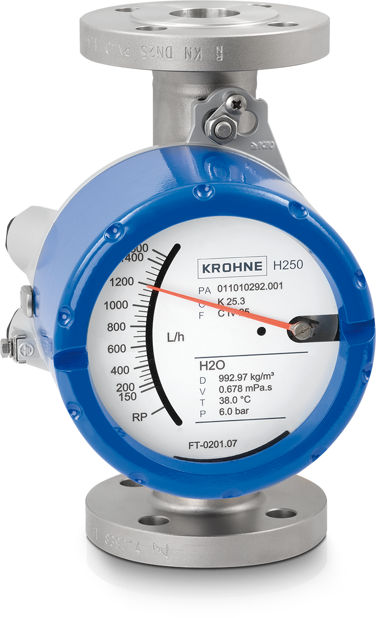 H250 M40 H250 M40 Variable area flowmeter – Standard version with flange