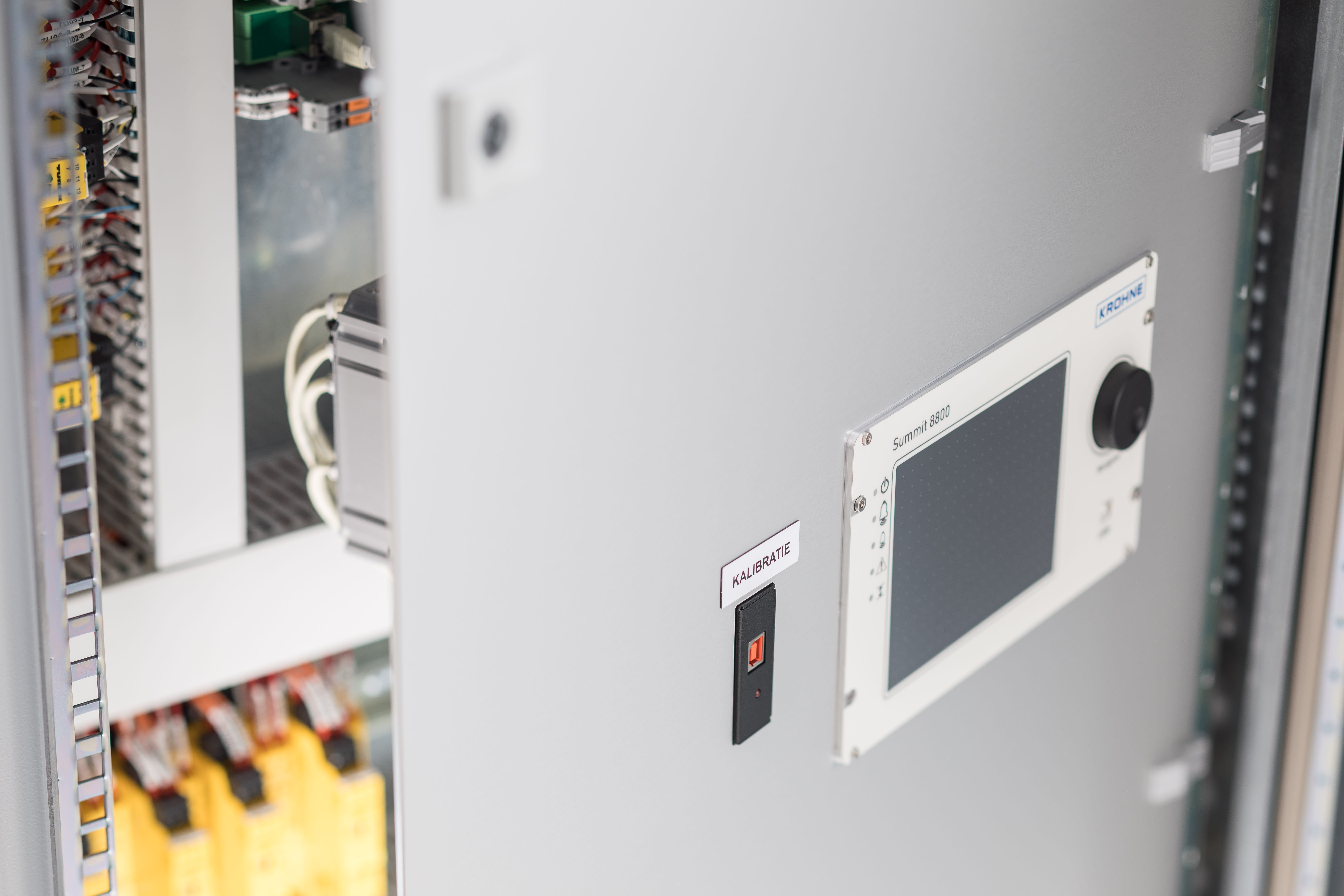 Flow control cabinet close up Flow control cabinet close up